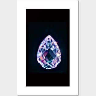 Shine Amethyst tear drop Posters and Art